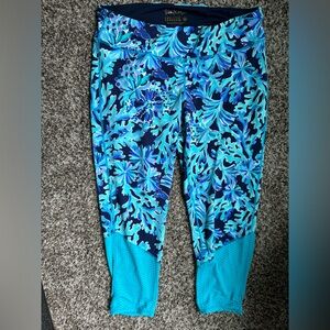 Lilly Pulitzer Blue and Green Patterned Leggings